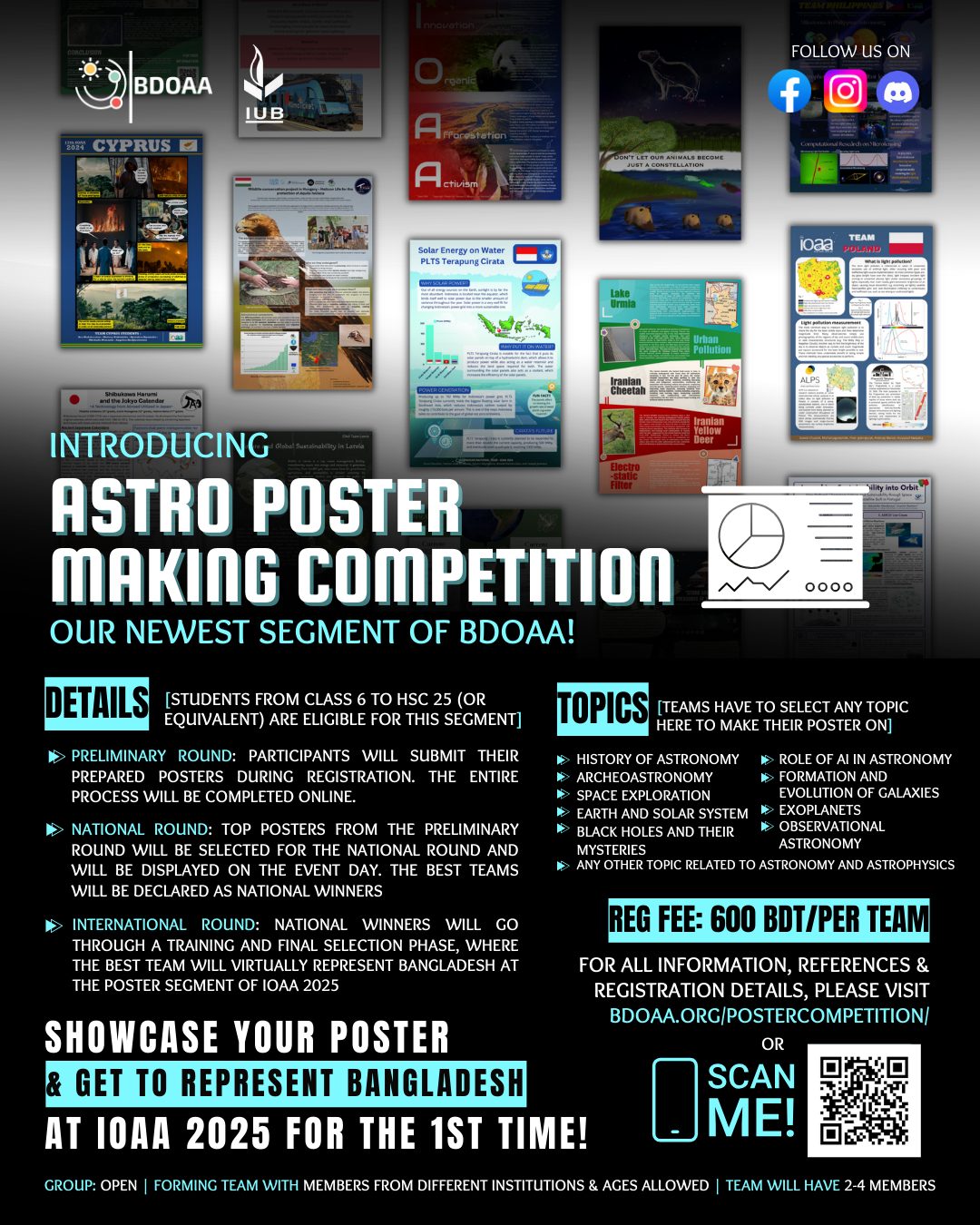 The newest segment of Bangladesh Olympiad on Astronomy and Astrophysics (BDAA)'Astro Poster Making COmpetition announcement/ introducing/ promotional pster design by Md. Ashikur Rahman (Ayon) 